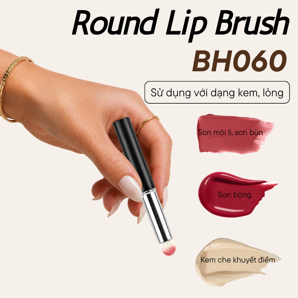 Cọ Môi Đầu Tròn BH Cosmetics Round Lip Brush BH060